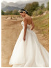 Strapless Sweetheart Neck Ivory Lace Tulle Sparkly Wedding Dress